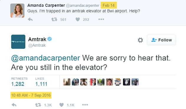 fail at social media Amtrak Tweet Sept 2016