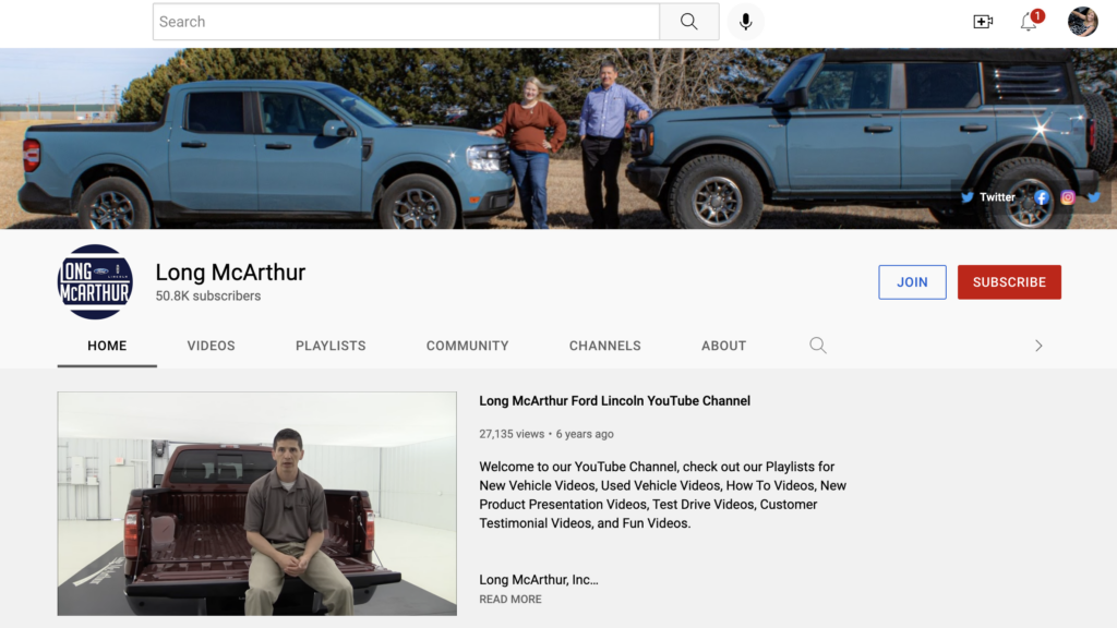 social selling long mcarthur ford youtube